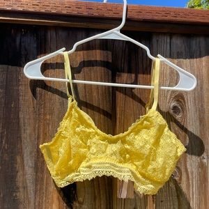 Yellow lacy Victorias Secret bralette